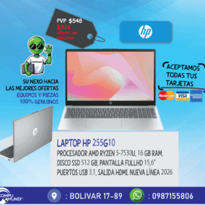 Laptop HP ryzen 5, 16 gb ram, ssd 512 gb