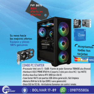 PC Gamer core i5, geforce 3050