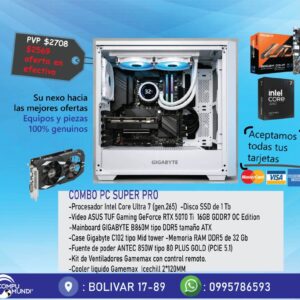 PC gamer core ultra 7, geforce 5070 ti 16 gb