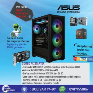 PC Gamer Ryzen 5-8500G, geforce 3050