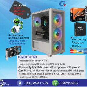 PC Gamer core ultra 7, geforce 5070
