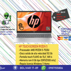 Laptop HP ryzen 5 touch